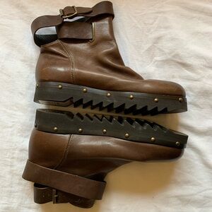 AGL- Attilio Giusti Leombruni brown leather ankle boots women size 37 NEW!!!